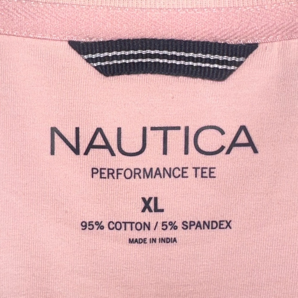 NWT NAUTICA ACTIVE STRETCH PERFORMANCE T SHIRT IN OASIS PINK - Picture 2 of 5